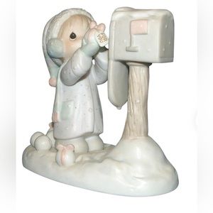 Vintage Precious Moments figurine “ I’m sending you a white Christmas “